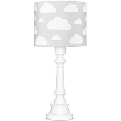 99,95 € Free Shipping | Kids lamp 60W 55×25 cm. Tulip Wood, textile and polycarbonate. Gray Color