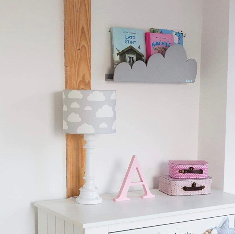 99,95 € Spedizione Gratuita | Lampada per bambini 60W 55×25 cm. Tulipano Legna, tessile e policarbonato. Colore grigio