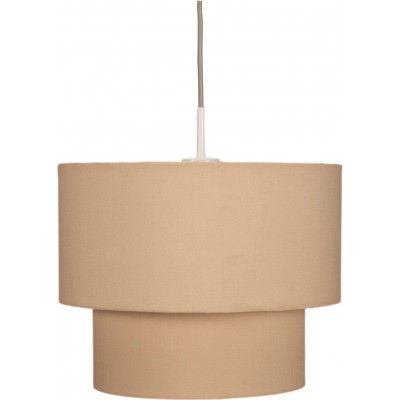 吊灯 20W 圆柱型 形状 32×32 cm. 厨房, 饭厅 和 卧室. 现代的 风格. 纺织品. 浅褐色的 颜色