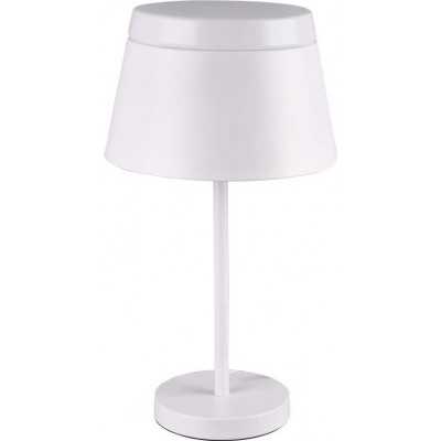 Lámpara de sobremesa Trio 15W Forma Cilíndrica 45×25 cm. Comedor, dormitorio y vestíbulo. Estilo moderno. Metal. Color blanco
