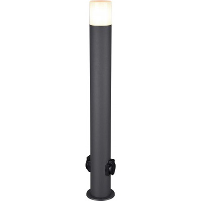 104,95 € Envío gratis | Lámpara de sobremesa Trio 28W Forma Cilíndrica 80×12 cm. Salón, dormitorio y vestíbulo. Aluminio. Color antracita