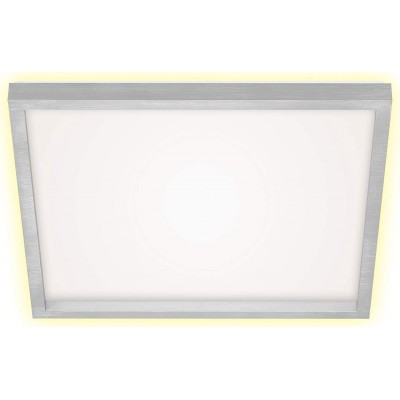 Luz de teto interna Forma Quadrado 42×42 cm. LED. efeito retroiluminado Sala de estar, sala de jantar e quarto. Estilo moderno. Alumínio. Cor branco