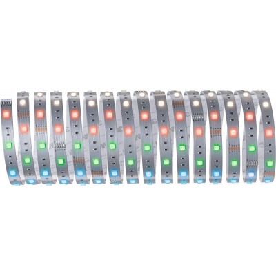 76,95 € Free Shipping | LED strip and hose 31W LED 3000K Warm light. Extended Shape 500 cm. 5 meters. Multicolor RGBW LED Strip Coil-Reel Living room, dining room and bedroom. PMMA. Silver Color
