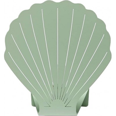 Indoor wall light 23×23 cm. Shell-shaped design Metal casting. Green Color