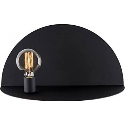 97,95 € Free Shipping | Indoor wall light 100W Round Shape 52×27 cm. Slide tray Dining room, bedroom and lobby. Metal casting. Black Color