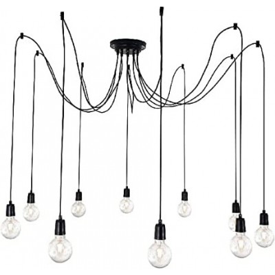 108,95 € Free Shipping | Chandelier 36×21 cm. 10 light points Metal casting. Black Color