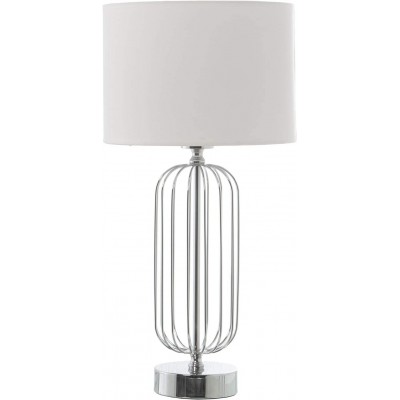 Lampada da tavolo Forma Cilindrica 60×60 cm. Soggiorno, sala da pranzo e atrio. Metallo. Colore argento