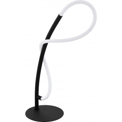 Lámpara de escritorio Eglo 6W 3000K Luz cálida. Forma Redonda 38×36 cm. Salón, comedor y dormitorio. Acero. Color negro