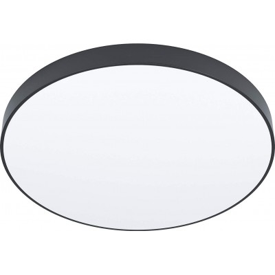 106,95 € Free Shipping | Recessed lighting Eglo 24W Ø 45 cm. Dimmable Steel and pmma. Black Color