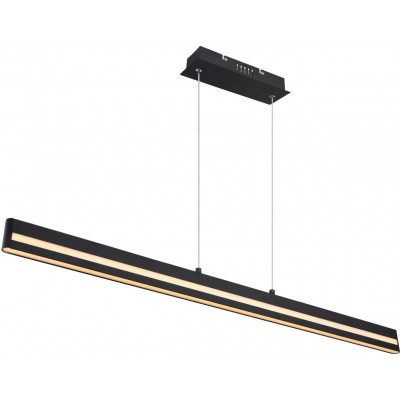 Hanging lamp 30W Extended Shape 120×102 cm. LED Living room, bedroom and lobby. PMMA and Metal casting. Black Color