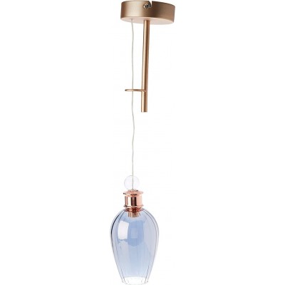 Lampada a sospensione 5W Forma Cilindrica 26×26 cm. Sala da pranzo, camera da letto e atrio. Cristallo e Metallo