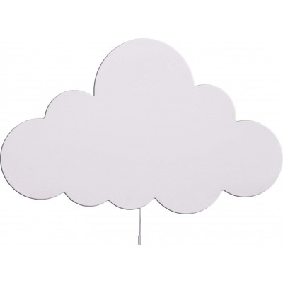 136,95 € Envío gratis | Lámpara infantil 14W 42×30 cm. Diseño de nube y cisne Salón, comedor y dormitorio. Madera. Color blanco