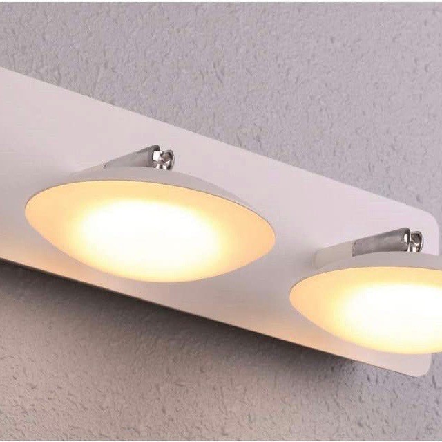 109,95 € Envio grátis | Luz de parede interna 27×14 cm. Foco LED duplo Alumínio. Cor branco