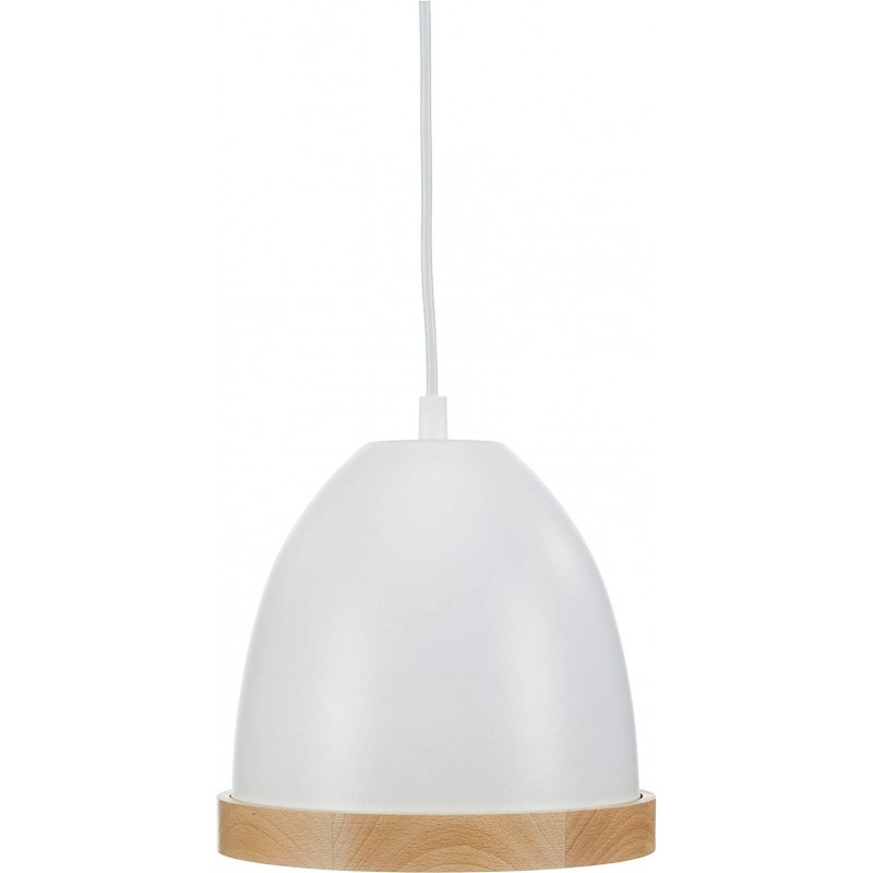 72,95 € Free Shipping | Hanging lamp Conical Shape 90×21 cm. Living room, dining room and bedroom. Metal casting and Wood. White Color