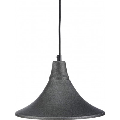 Lampe à suspension Façonner Conique 70×25 cm. Salle, salle à manger et chambre. Métal. Couleur noir