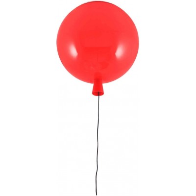 ハンギングランプ 24W 球状 形状 33×30 cm. 球形のデザイン アクリル. 赤 カラー