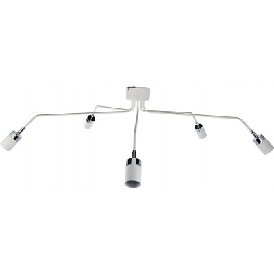 Lampada da soffitto 132×132 cm. 5 punti luce Sala da pranzo, camera da letto e atrio. Metallo. Colore bianca