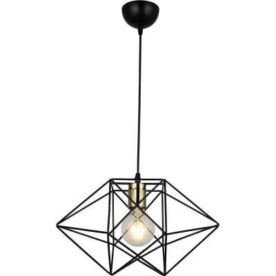 Hanging lamp 40W 41×24 cm. Living room, dining room and bedroom. Metal casting. Black Color