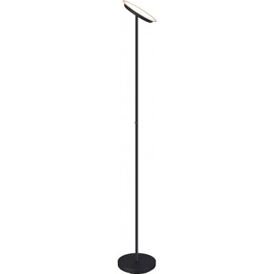 126,95 € Free Shipping | Floor lamp Reality Round Shape 179×28 cm. Dimmable LED Dining room, bedroom and lobby. Modern Style. Metal casting. Black Color