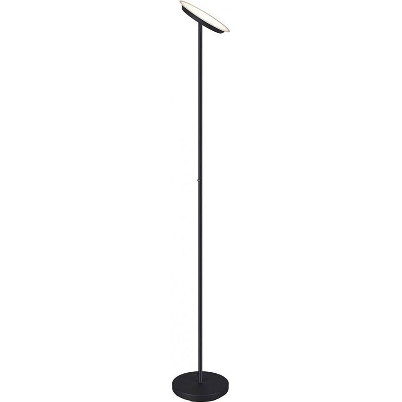 126,95 € Free Shipping | Floor lamp Reality Round Shape 179×28 cm. Dimmable LED Dining room, bedroom and lobby. Modern Style. Metal casting. Black Color