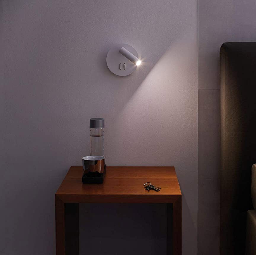 77,95 € Spedizione Gratuita | Faretto da interno 4W 3000K Luce calda. 14×14 cm. LED Metallo. Colore bianca