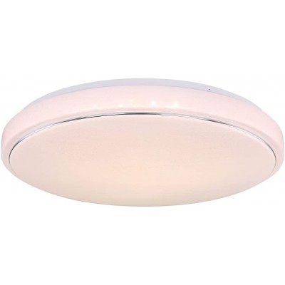 Indoor ceiling light 32W Round Shape 48×8 cm. Living room, bedroom and lobby. PMMA, Metal casting and Paper. White Color