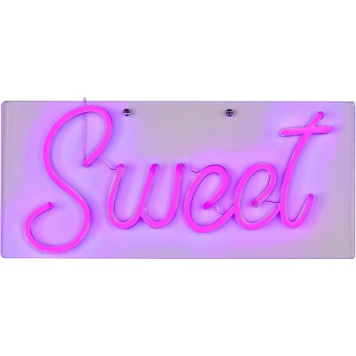 77,95 € Envio grátis | Iluminação espetacular 5W 45×20 cm. Design em forma de letra Pmma. Cor rosa