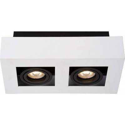 Innenscheinwerfer 10W 25×14 cm. Doppelt einstellbarer Fokus Aluminium. Weiß Farbe
