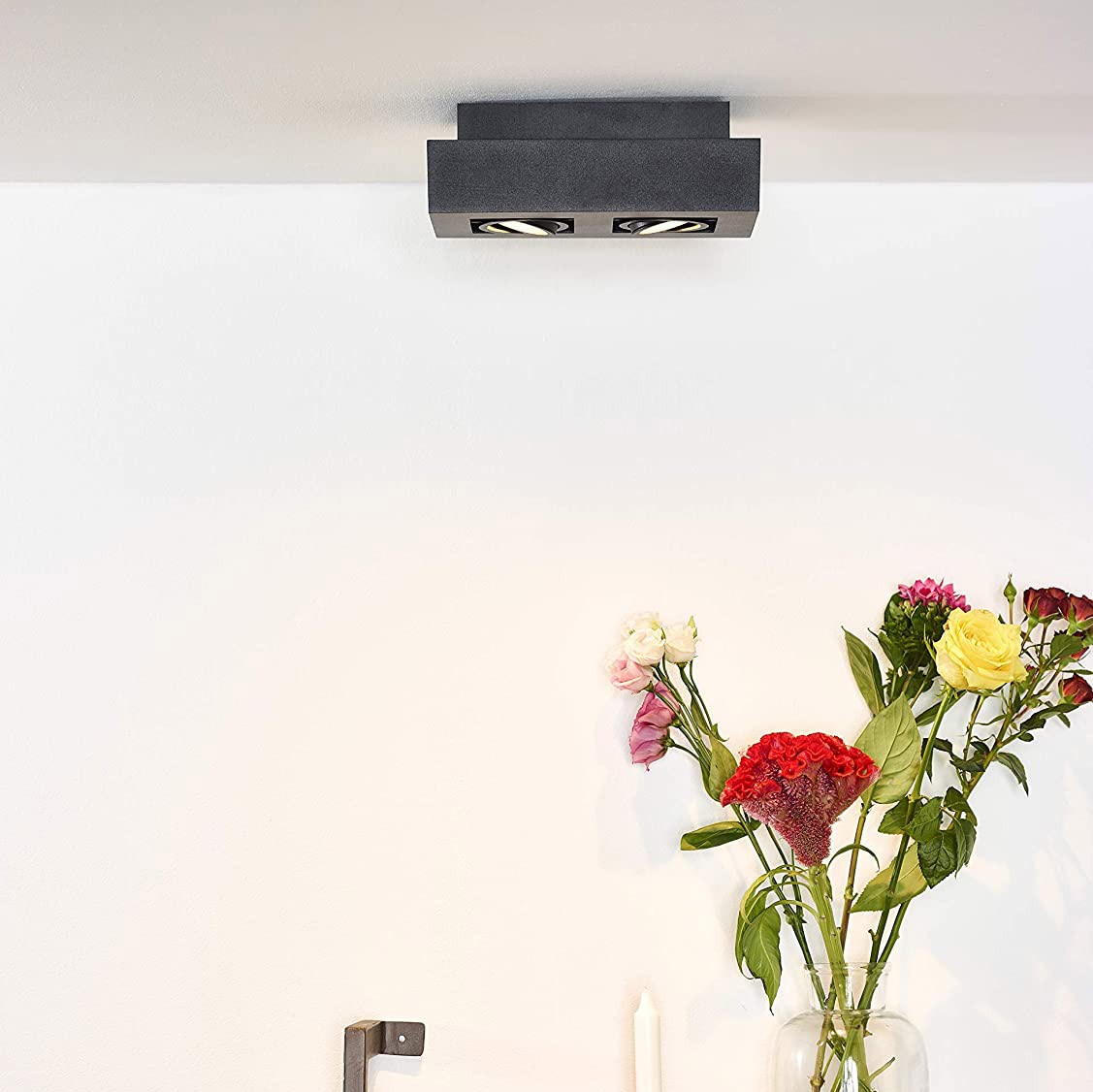 88,95 € Kostenloser Versand | Innenscheinwerfer 10W 25×14 cm. Doppelt einstellbarer Fokus Aluminium. Schwarz Farbe