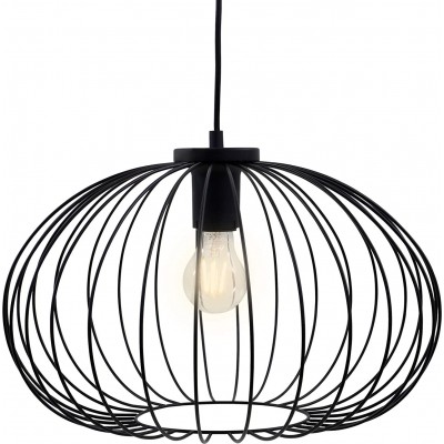 Lámpara colgante 60W 120×40 cm. Acero. Color negro