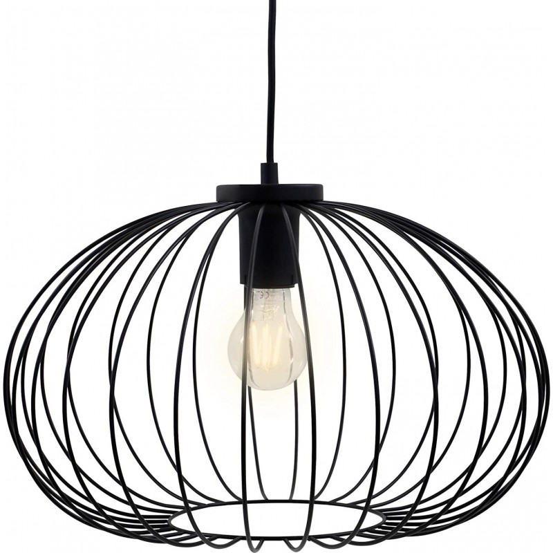 105,95 € Free Shipping | Hanging lamp 60W Spherical Shape 120×40 cm. Living room and dining room. Retro and vintage Style. Steel. Black Color