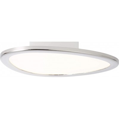 116,95 € Free Shipping | Ceiling lamp 30W Round Shape 38×31 cm. Dining room, bedroom and lobby. Classic Style. PMMA and Metal casting. Silver Color