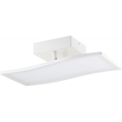Lámpara de techo 20W Forma Rectangular 40×18 cm. Salón, comedor y dormitorio. Estilo clásico. PMMA y Metal. Color blanco