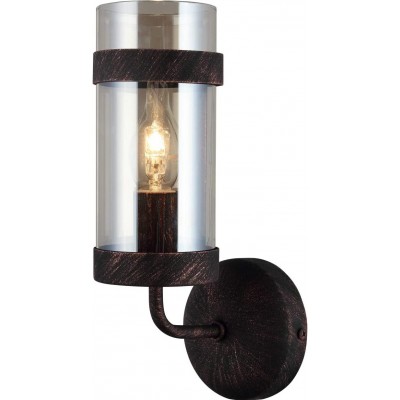 Настенный светильник для дома Цилиндрический Форма 26×17 cm. Гостинная, столовая и спальная комната. Кристалл, Металл и Стекло. Чернить Цвет
