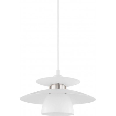 Lámpara colgante Eglo Forma Redonda Ø 32 cm. Cocina y comedor. Estilo moderno. Acero. Color blanco