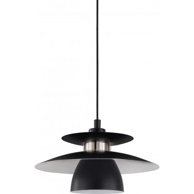 Lámpara colgante Eglo Forma Redonda Ø 32 cm. Cocina y comedor. Estilo moderno. Acero. Color negro