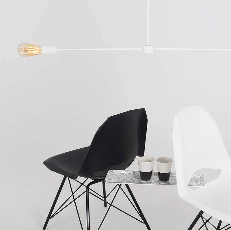 102,95 € Бесплатная доставка | Подвесной светильник 96×86 cm. 2 точки света Металл. Белый Цвет