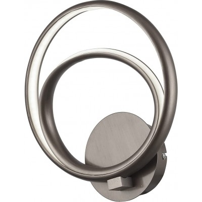 Luz de parede interna 12W 33×21 cm. Foco duplo Acrílico. Cor cinza