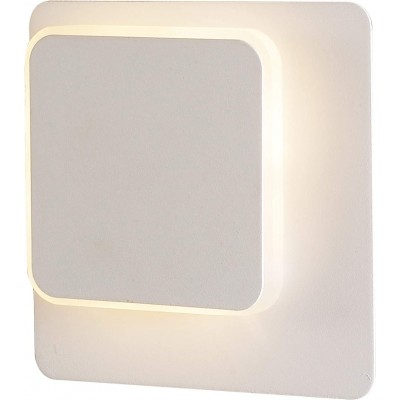 Lampada da parete per interni 4W Forma Quadrata 16×16 cm. Soggiorno, sala da pranzo e atrio. PMMA. Colore bianca