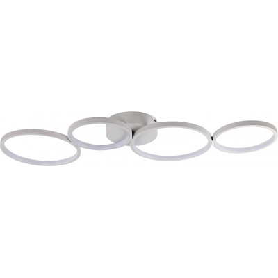 137,95 € Free Shipping | Ceiling lamp 31W Round Shape 87×32 cm. Dining room, bedroom and lobby. Aluminum. White Color