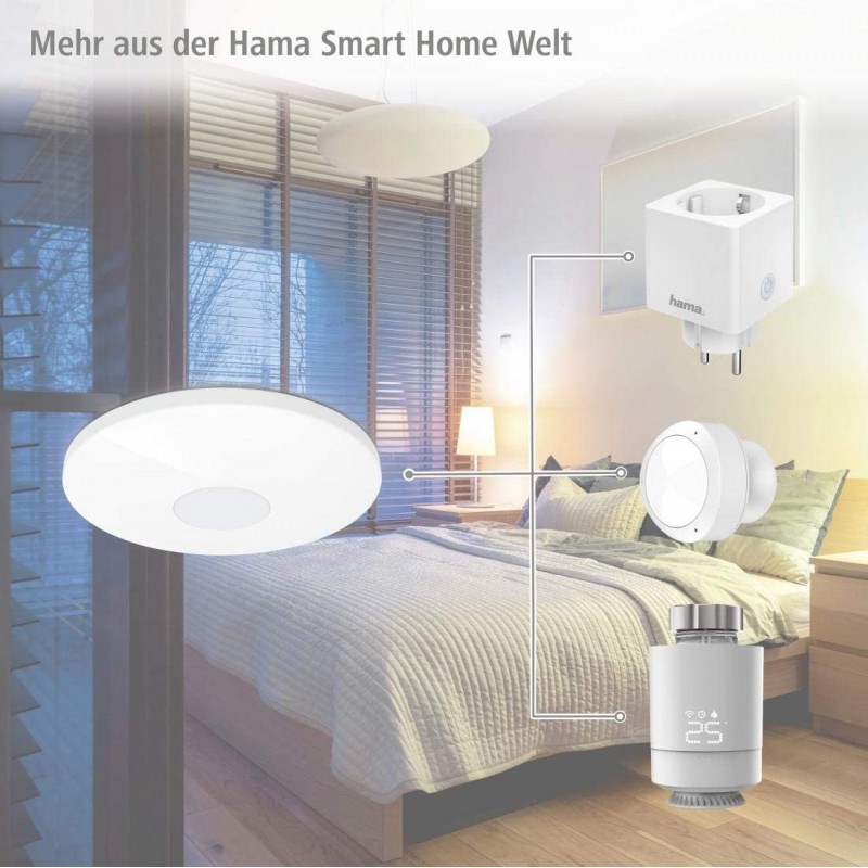 121,95 € Free Shipping | Indoor ceiling light Round Shape 55×55 cm. Control with Smartphone APP Living room, dining room and bedroom. Metal casting. White Color
