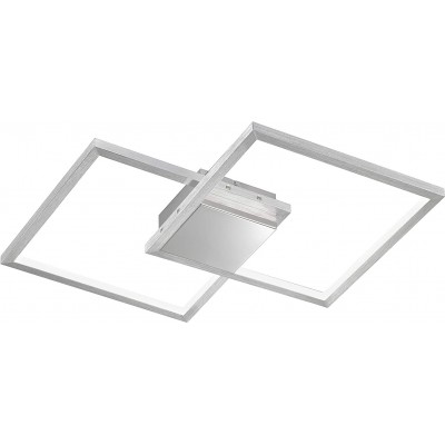Lampada da soffitto 18W Forma Quadrata 54×38 cm. Soggiorno, camera da letto e atrio. Stile moderno. Alluminio. Colore alluminio
