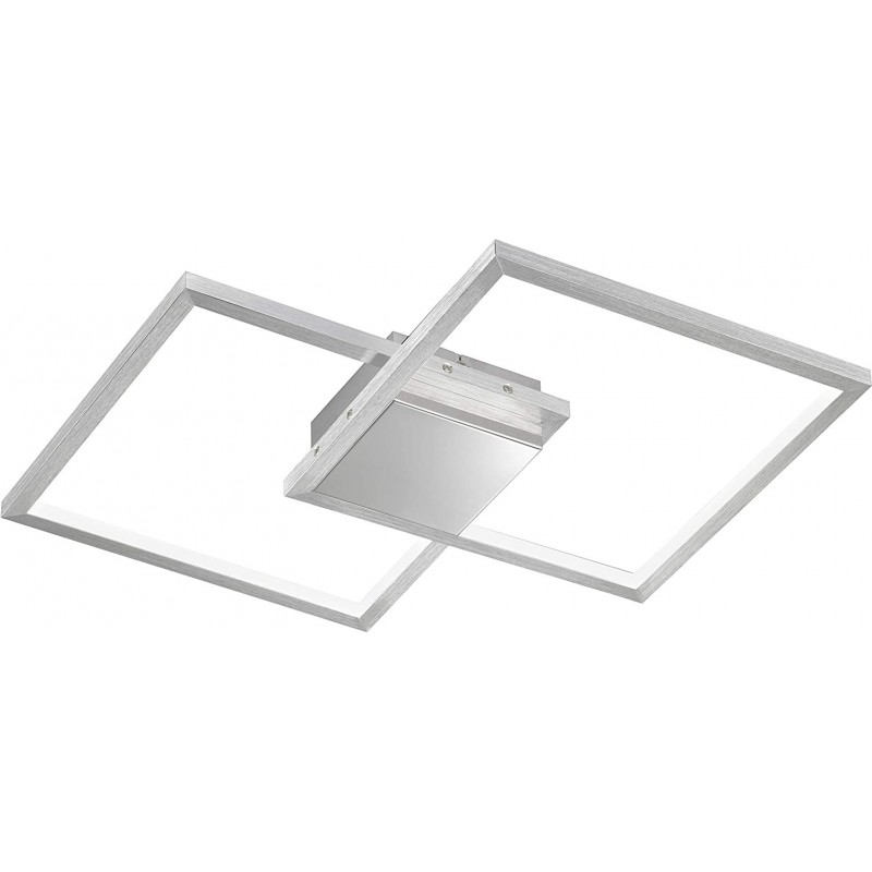 79,95 € Free Shipping | Ceiling lamp 18W Square Shape 54×38 cm. Living room, bedroom and lobby. Modern Style. Aluminum. Aluminum Color