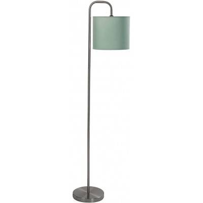 Lámpara de pie Forma Cilíndrica 49×35 cm. Salón, comedor y dormitorio. Metal. Color verde