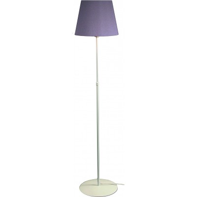 Lámpara de pie 40W Forma Cónica 170×20 cm. Comedor, dormitorio y vestíbulo. Acero y Aluminio. Color gris