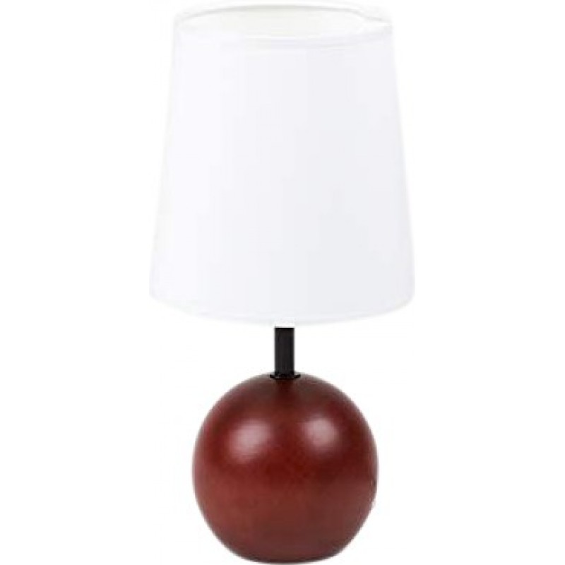 104,95 € Envio grátis | Lâmpada de mesa Forma Cilíndrica 65×57 cm. Sala de estar, quarto e salão. Aço e Madeira. Cor branco