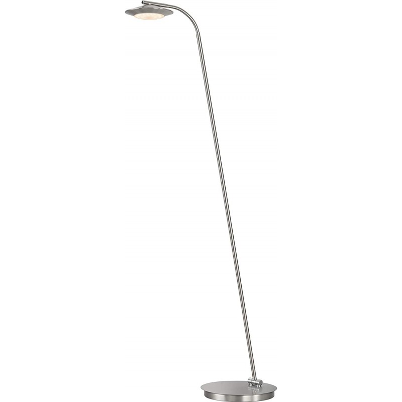 116,95 € Free Shipping | Floor lamp 6W 140×26 cm. Living room, dining room and lobby. Metal casting. Nickel Color