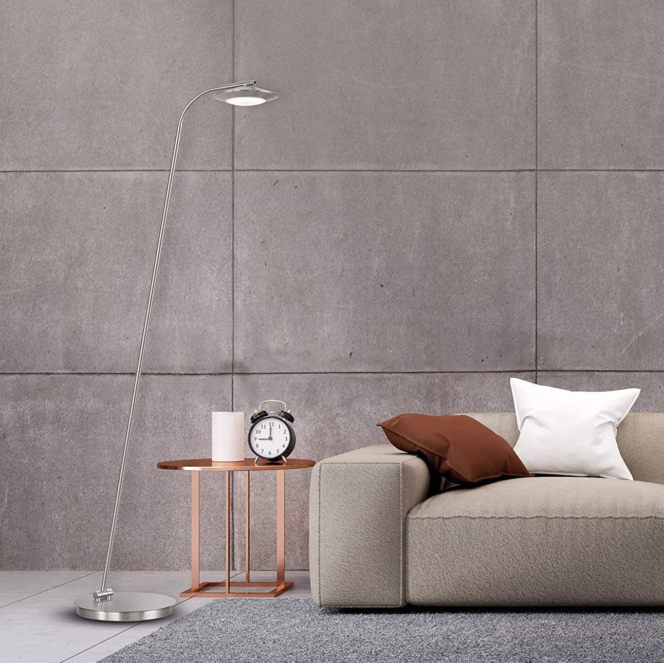 109,95 € Envio grátis | Luminária de piso 6W 140×26 cm. Metais. Cor níquel