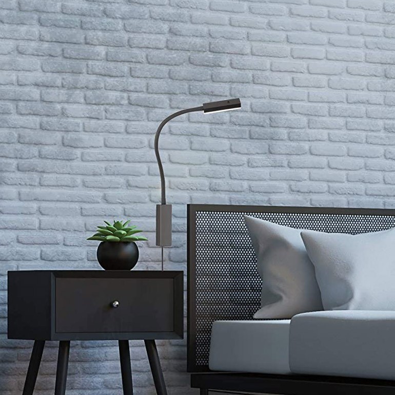 78,95 € Envio grátis | Luz de parede interna 5W 57×4 cm. Metais. Cor preto