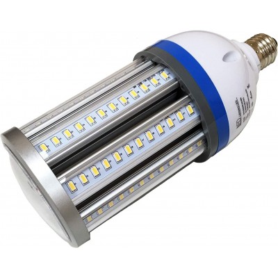 Bombilla LED 36W E40 LED 3000K Luz cálida. Forma Cilíndrica 24×9 cm. Color gris